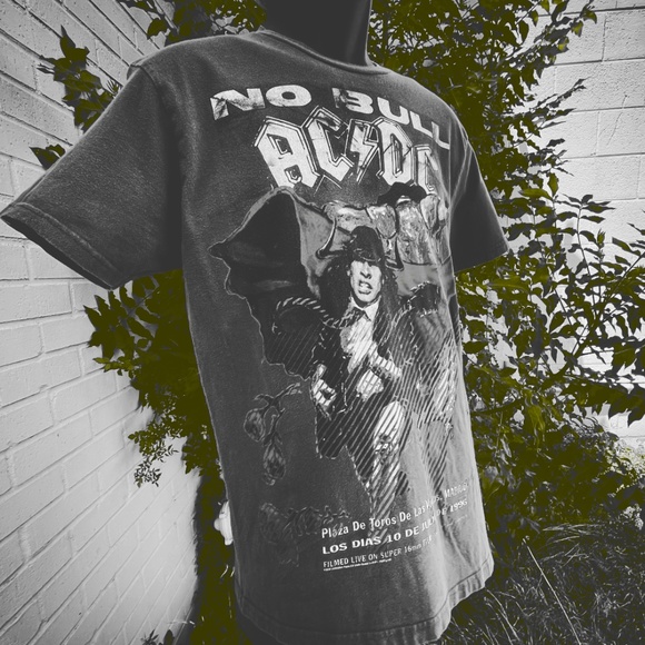 Men's/Unisex Sz Med. Grey 100% Cotton ACDC "No Bull" T-shirt - Picture 16 of 16